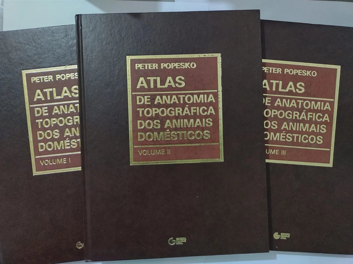 Atlas de Anatomia Topográfica dos Animais Domésticos Vol 1, 2 e 3