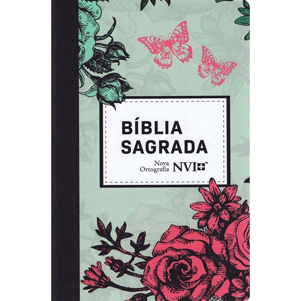 Bíblia Nvi Grande Capa Semi Luxo Lilás Floral