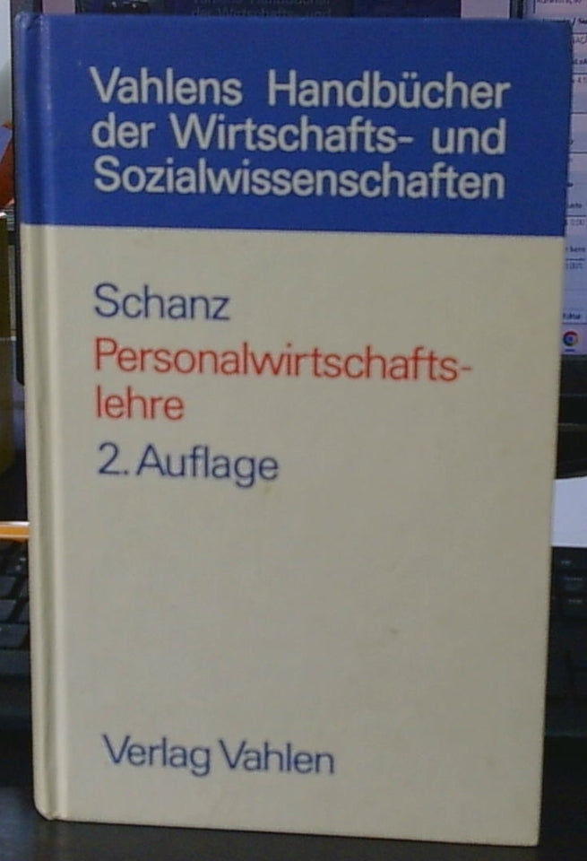 Schanz Personalwirtschaftslehre 2. Auflage